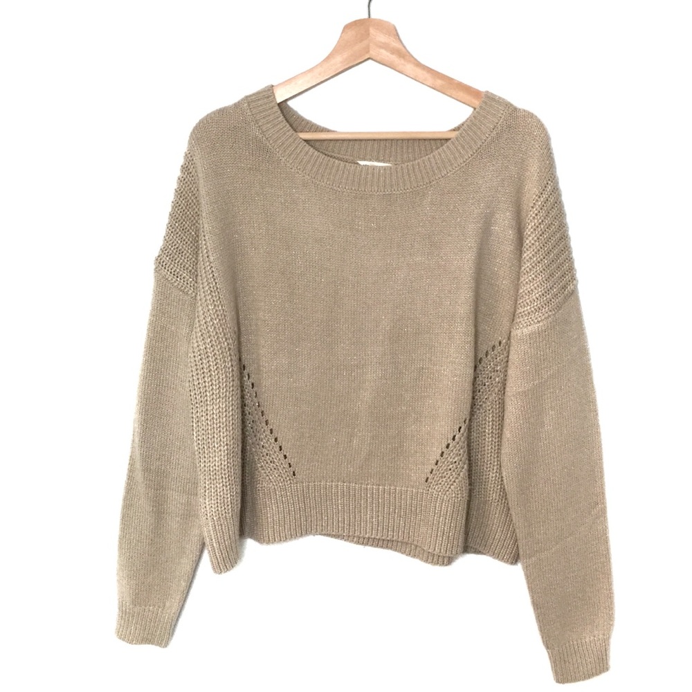 Aeropostale Knit Sweater in Tan Color Size XL